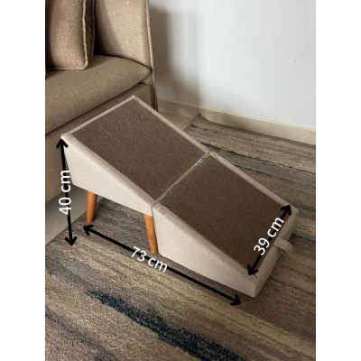 Tabouret en beige avec rampe pour animaux (rampe de canapé) Tabouret en beige avec rampe pour animaux (rampe de canapé)