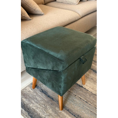 Tabouret  en  tissu de haute qualité verte avec rampe pour animaux (rampe de canapé)