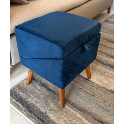 Tabouret en tissu de haute qualité bleu avec rampe pour animaux (rampe de canapé) Tabouret en tissu de haute qualité bleu avec rampe pour animaux (rampe de canapé)