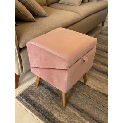 Tabouret en tissu de haute qualité velours saumon avec rampe pour animaux (rampe de canapé) Tabouret en tissu de haute qualité velours saumon avec rampe pour animaux (rampe de canapé)